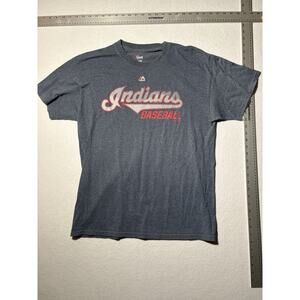 Cleveland Indians Baseball MLB T Shirt Majestic Men’s Size L